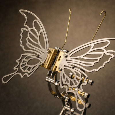 BysageCraft Mechanical Butterfly Metal Kinetic Sculpture for Interactive Desktop Display 12