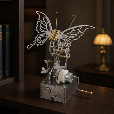 BysageCraft Mechanical Butterfly Metal Kinetic Sculpture for Interactive Desktop Display 6