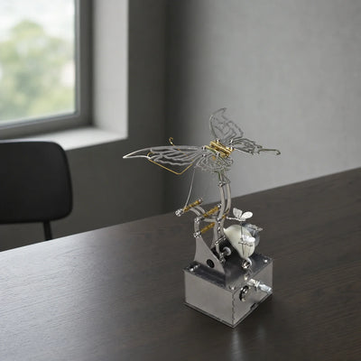 BysageCraft Mechanical Butterfly Metal Kinetic Sculpture for Interactive Desktop Display 7