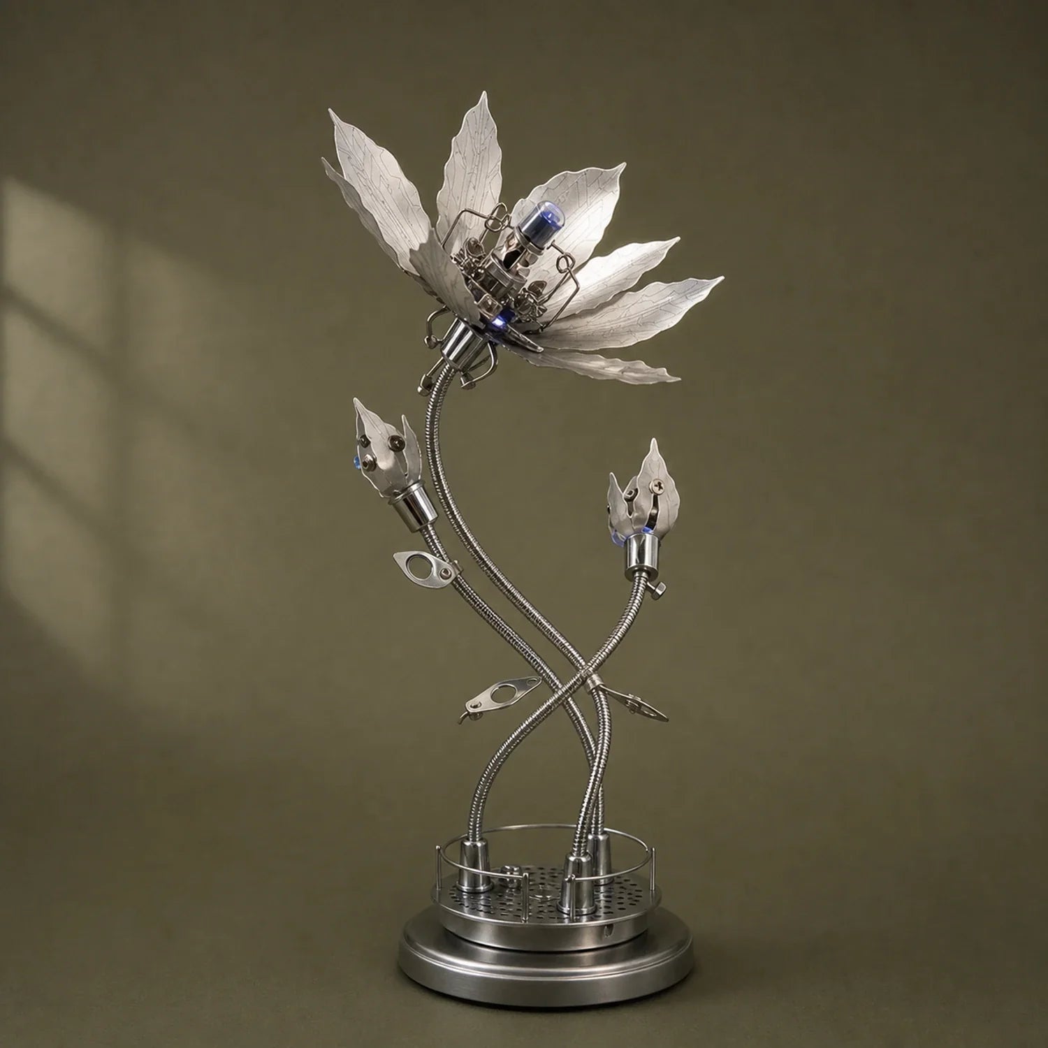 BysageCraft Mechanical Lycoris Metal Model Kit for Illuminated Kinetic Flower Sculpture 11