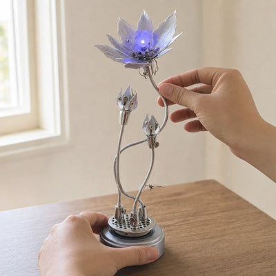 BysageCraft Mechanical Lycoris Metal Model Kit for Illuminated Kinetic Flower Sculpture 13