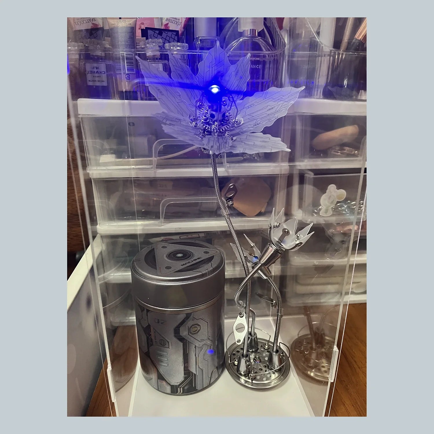 BysageCraft Mechanical Lycoris Metal Model Kit for Illuminated Kinetic Flower Sculpture 8