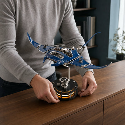 BysageCraft Mechanical Manta Ray  3D Metal Puzzle Model Kit 3