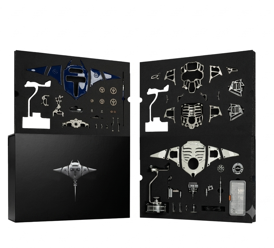 BysageCraft Mechanical Manta Ray  3D Metal Puzzle Model Kit 8