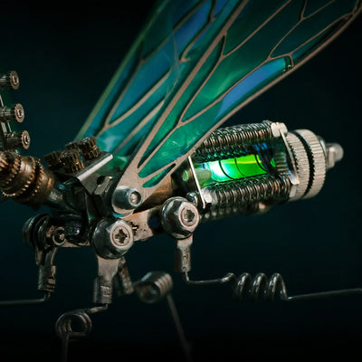 BysageCraft Mechanical Mantis Metal Model Kit for Iridescent Wing Insect Display 6