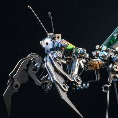 BysageCraft Mechanical Mantis Metal Model Kit for Iridescent Wing Insect Display 7