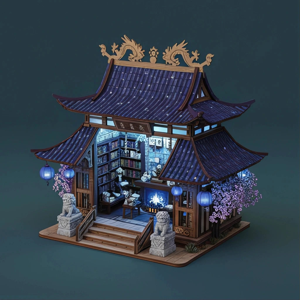 BysageCraft Nebula Retreat Book Nook DIY Miniature Kit 1