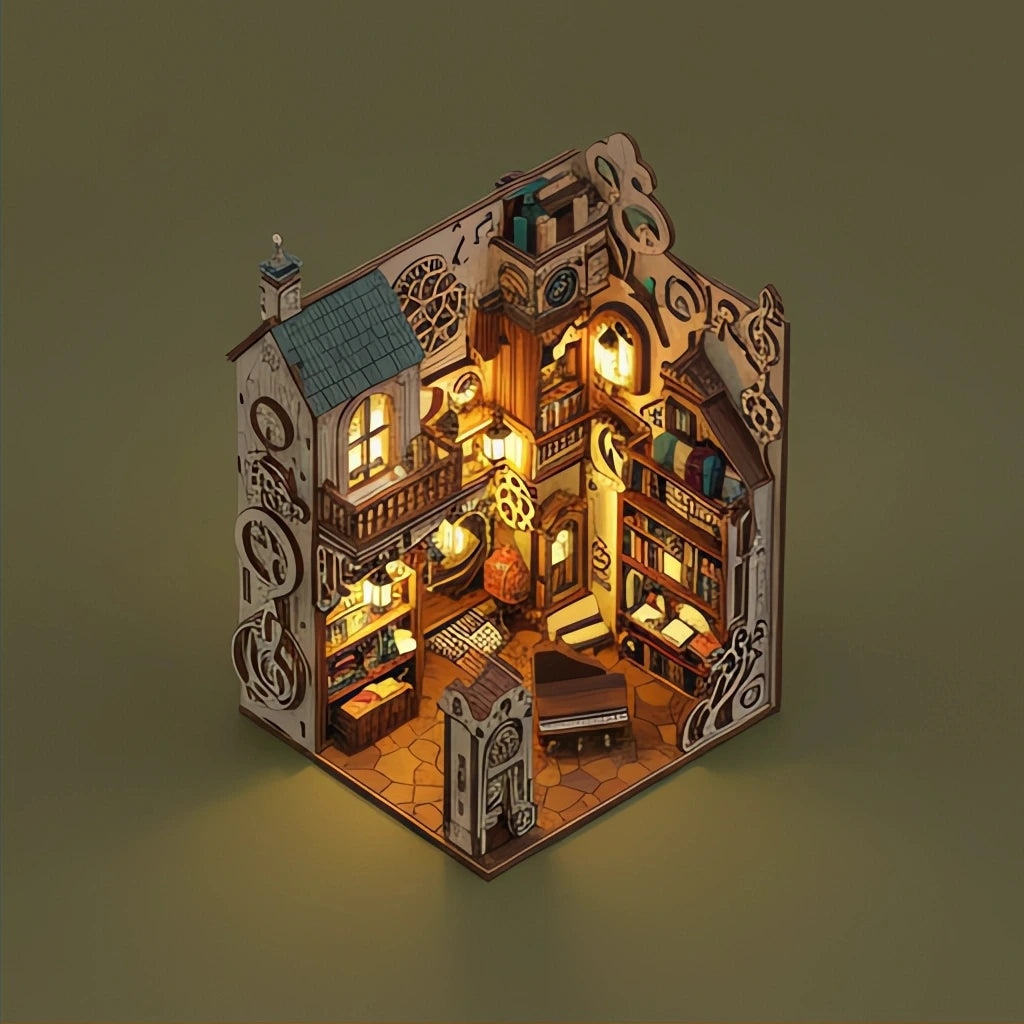 BysageCraft Secret Melody DIY Book Nook Kit 2