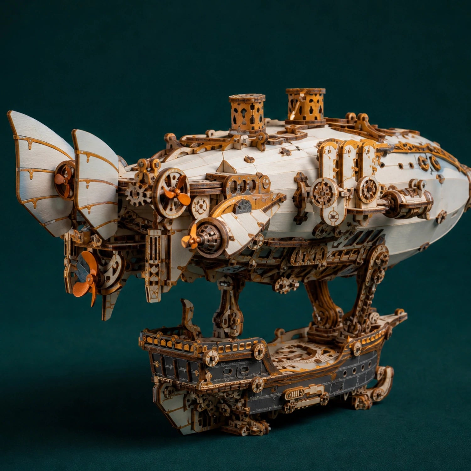 BysageCraft Steampunk Airships 3D Wooden Puzzle Kit 6