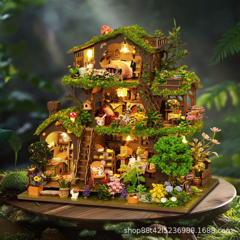 BysageCraft Time Treehouse DIY Miniature Kit 4