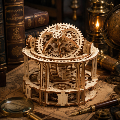BysageCraft Tourbillon Timer 3D Wooden Puzzle Kit 2