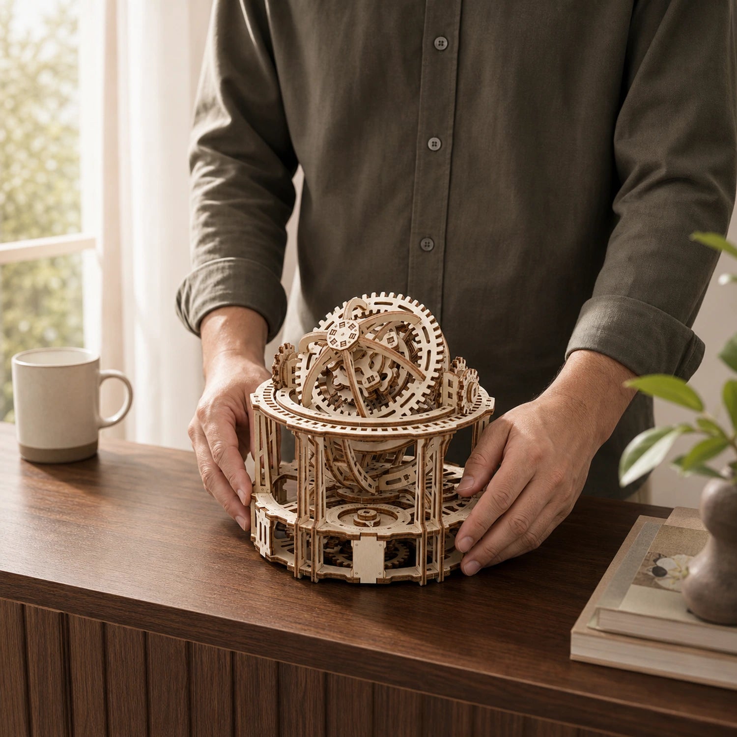 BysageCraft Tourbillon Timer 3D Wooden Puzzle Kit 6