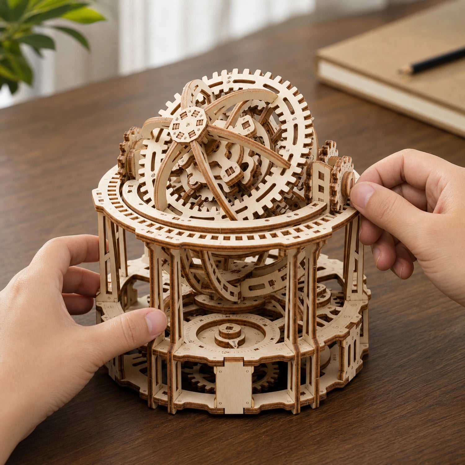 BysageCraft Tourbillon Timer 3D Wooden Puzzle Kit 7