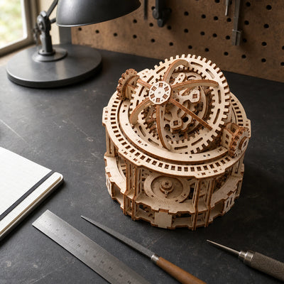 BysageCraft Tourbillon Timer 3D Wooden Puzzle Kit 8
